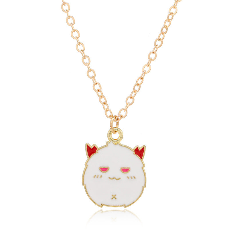 Wholesale Retro Exaggerated Ghost  Ghost Mask  Necklace